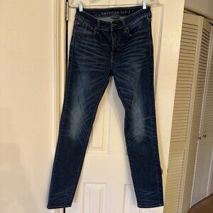 American Eagle - Medium/Dark Wash - AE Ne(x)t Level Flex Skinny Jean - 32 x 34